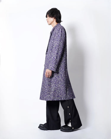 [Overcoat]<br>BOUCLE DOUBLE BREASTED CHESTERFIELD OVERCOAT