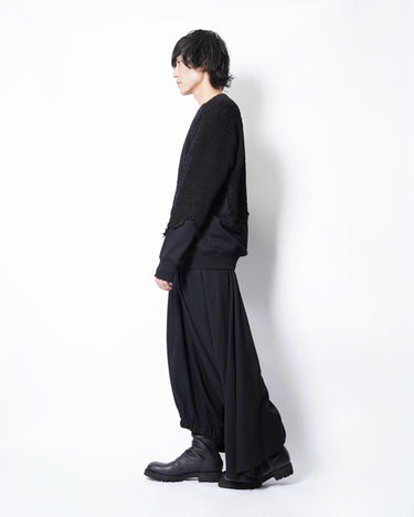 【MAHITO MOTOYOSHI】<br>LOW GAUGE KNIT SWITCHING PULLOVER