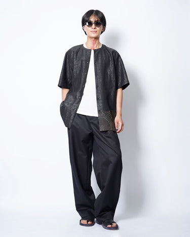 【MAHITO MOTOYOSHI】<br>"DOROZOME" COLLAR LESS SHIRTS