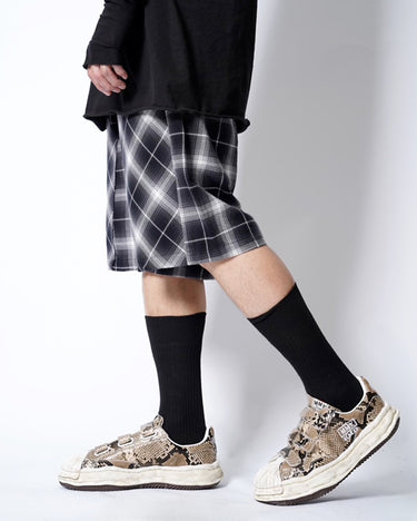 【Maison MIHARA YASUHIRO】<br>"BLAKEY" original sole  printed python leather Low-Top sneaker