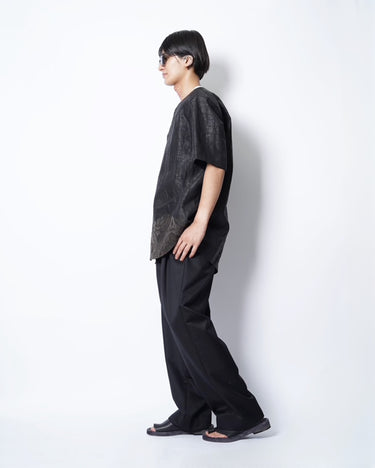 【MAHITO MOTOYOSHI】<br>"DOROZOME" COLLAR LESS SHIRTS