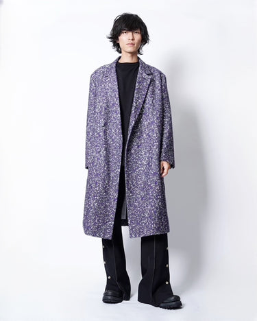 [Overcoat]<br>BOUCLE DOUBLE BREASTED CHESTERFIELD OVERCOAT