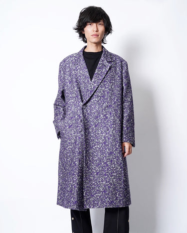[Overcoat]<br>BOUCLE DOUBLE BREASTED CHESTERFIELD OVERCOAT