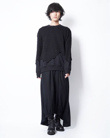 【MAHITO MOTOYOSHI】<br>LOW GAUGE KNIT SWITCHING PULLOVER