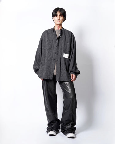 [Maison mihara yasuhiro]<br>× backlash<br>Smooth Leather Reconstructed Pants
