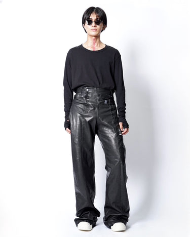 [Maison mihara yasuhiro]<br>× backlash<br>Smooth Leather Reconstructed Pants