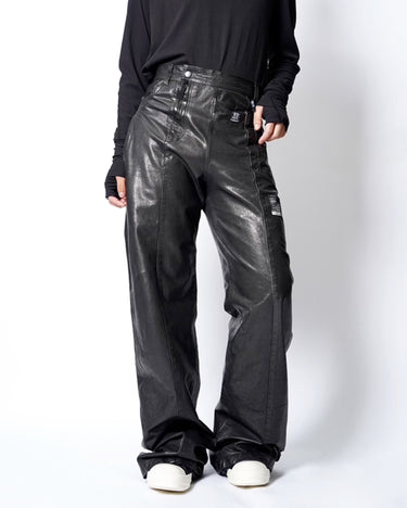 [Maison mihara yasuhiro]<br>× backlash<br>Smooth Leather Reconstructed Pants