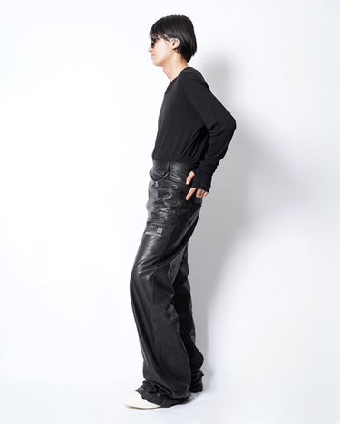 [Maison mihara yasuhiro]<br>× backlash<br>Smooth Leather Reconstructed Pants