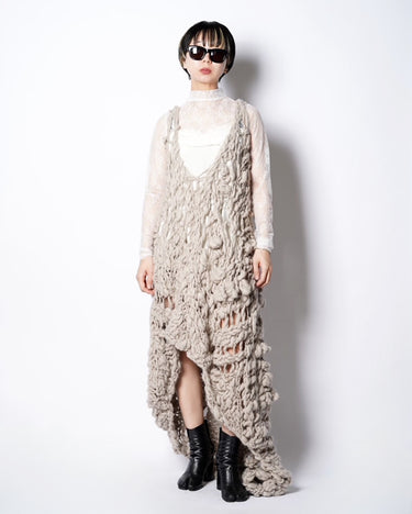 【KAKAN】<BR>HAND SPUN NO SLEEVE DRESS