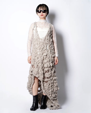 【KAKAN】<BR>HAND SPUN NO SLEEVE DRESS