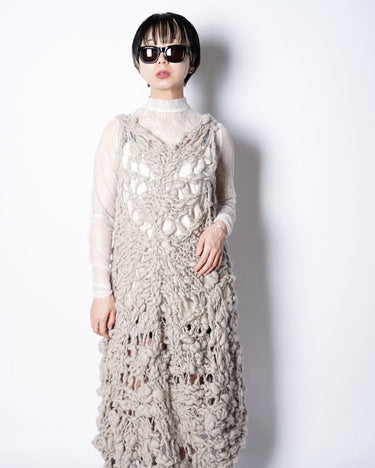 【KAKAN】<BR>HAND SPUN NO SLEEVE DRESS