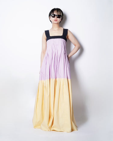 [Plan C]<br>Color Block<br>Long Camisole Dress
