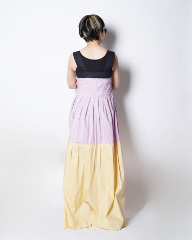 [Plan C]<br>Color Block<br>Long Camisole Dress