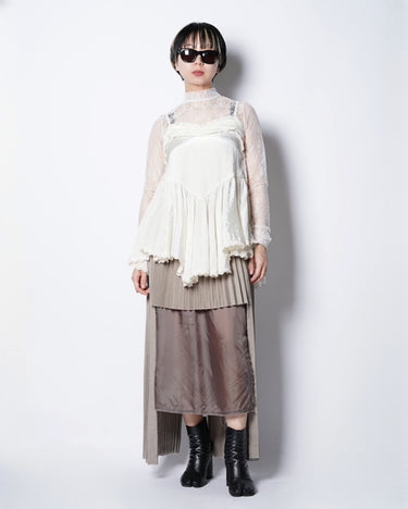 【TARO HORIUCHI】<BR>カットアウト<BR>プリーツスカート