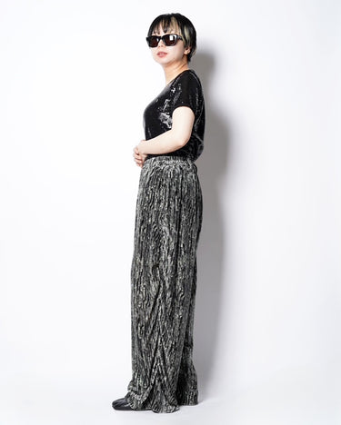【TARO HORIUCHI】<BR>PRINTED GATHER WIDE PANTS