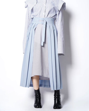 【TARO HORIUCHI】<BR>Layerd Pleated Skirt
