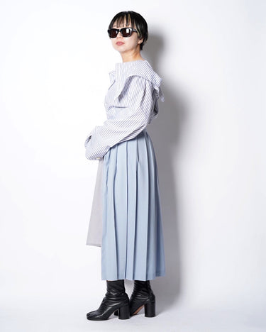【TARO HORIUCHI】<BR>Layerd Pleated Skirt