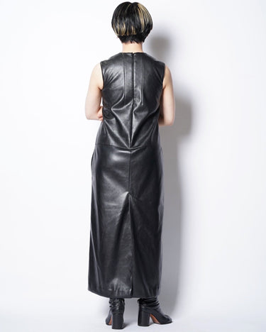【TARO HORIUCHI】<BR>SLEEVLESS LEATHER DRESS