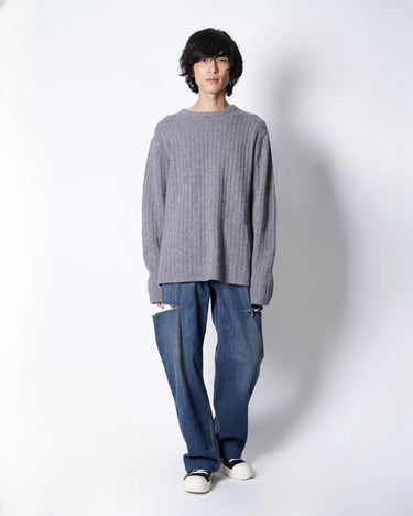【walenode】<br>GOOD CONDITION CASHMERE 4×1 RIB SWEATER