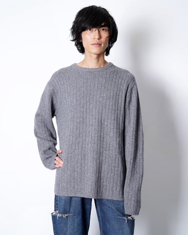 【walenode】<br>GOOD CONDITION CASHMERE 4×1 RIB SWEATER