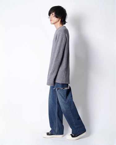 【walenode】<br>GOOD CONDITION CASHMERE 4×1 RIB SWEATER