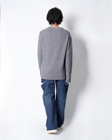 【walenode】<br>GOOD CONDITION CASHMERE 4×1 RIB SWEATER