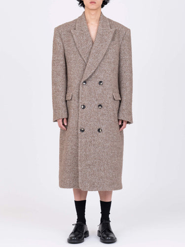 イベント期間限定(3月19日～3月22日まで)<br>26AW受注生産アイテム【VIVIANO MEN】<br>Herringbone Double Breasted Coat