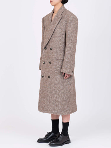 イベント期間限定(3月19日～3月22日まで)<br>26AW受注生産アイテム【VIVIANO MEN】<br>Herringbone Double Breasted Coat