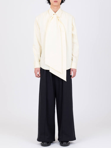 イベント期間限定(3月19日～3月22日まで)<br>26AW受注生産アイテム【VIVIANO MEN】<br>Detachable Ribbon Collar Shirt
