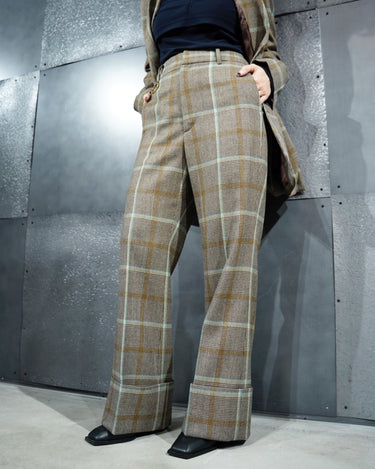 【TARO HORIUCHI】<BR>Glen Check<BR>Double pants
