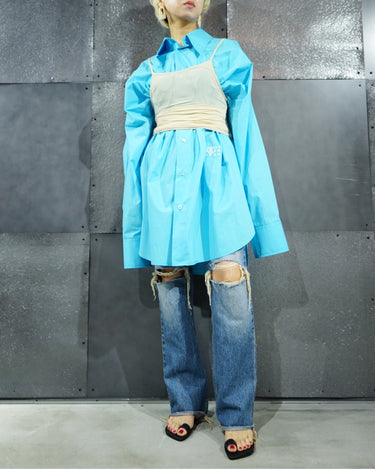 【MM6】<br>レオタードドッキング<br>ロングシャツ