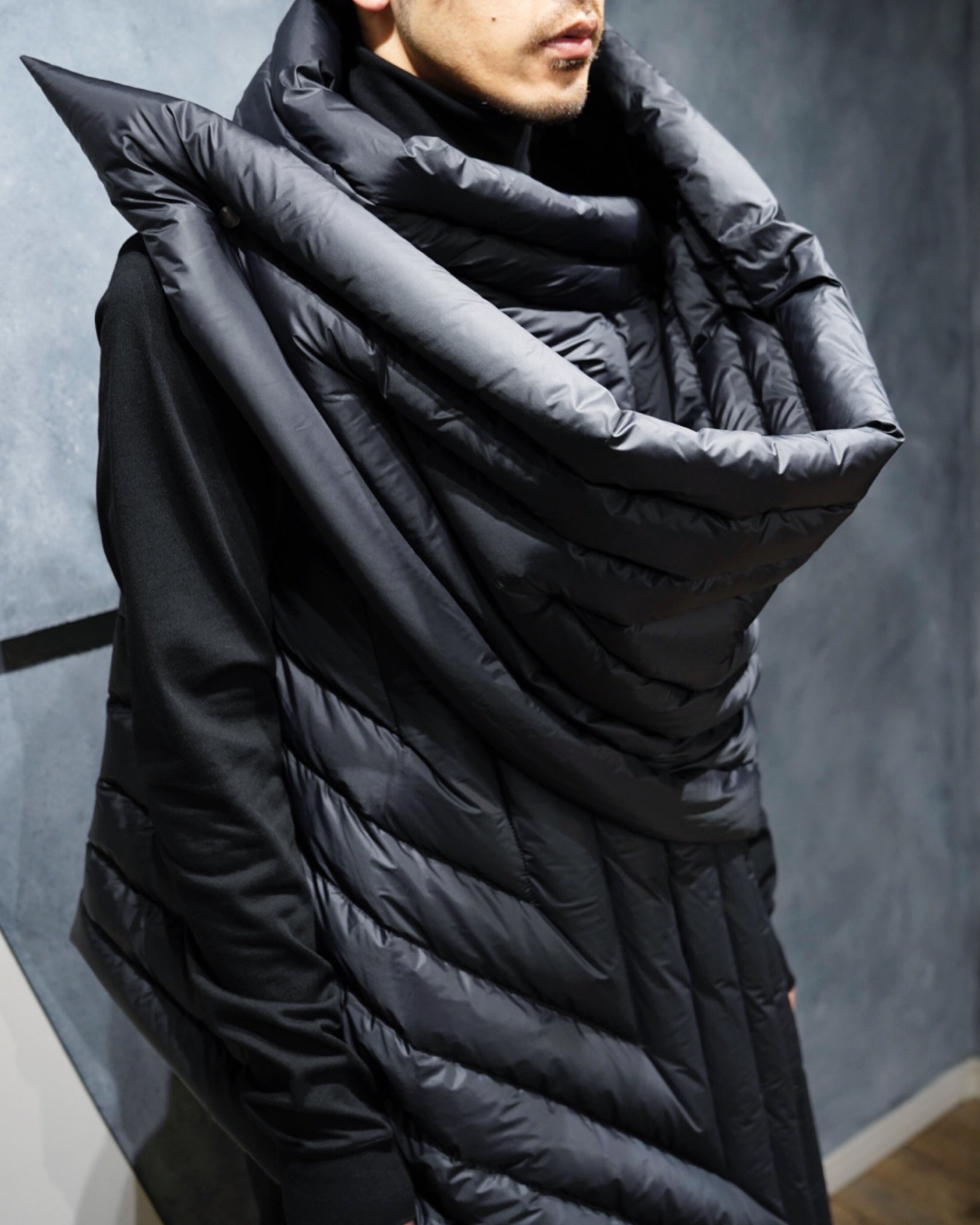 稀少モデルF/W 14リック・オウエンスカーフヌバック&カシミアボンバー