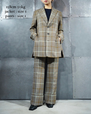 【TARO HORIUCHI】<BR>Glen Check<BR>Double pants