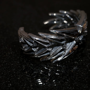 -Are you accepting orders-<br>[Natural Instinct]<br>"ICE BLAZE-WREATH-SMOKY QUARTZ" Bangle (Ni-B-17)