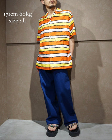 【DESTIN】<br>-MALIBU-<br>オープンカラーボーダーシャツ