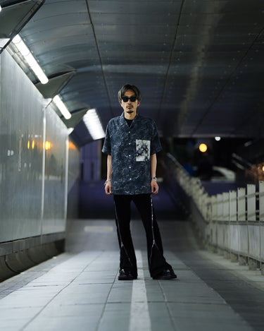 【DESTIN】<br>for Amanojak.<br>"MALIBU"<br>stone wash & bleached<br>SILK SHIRTS