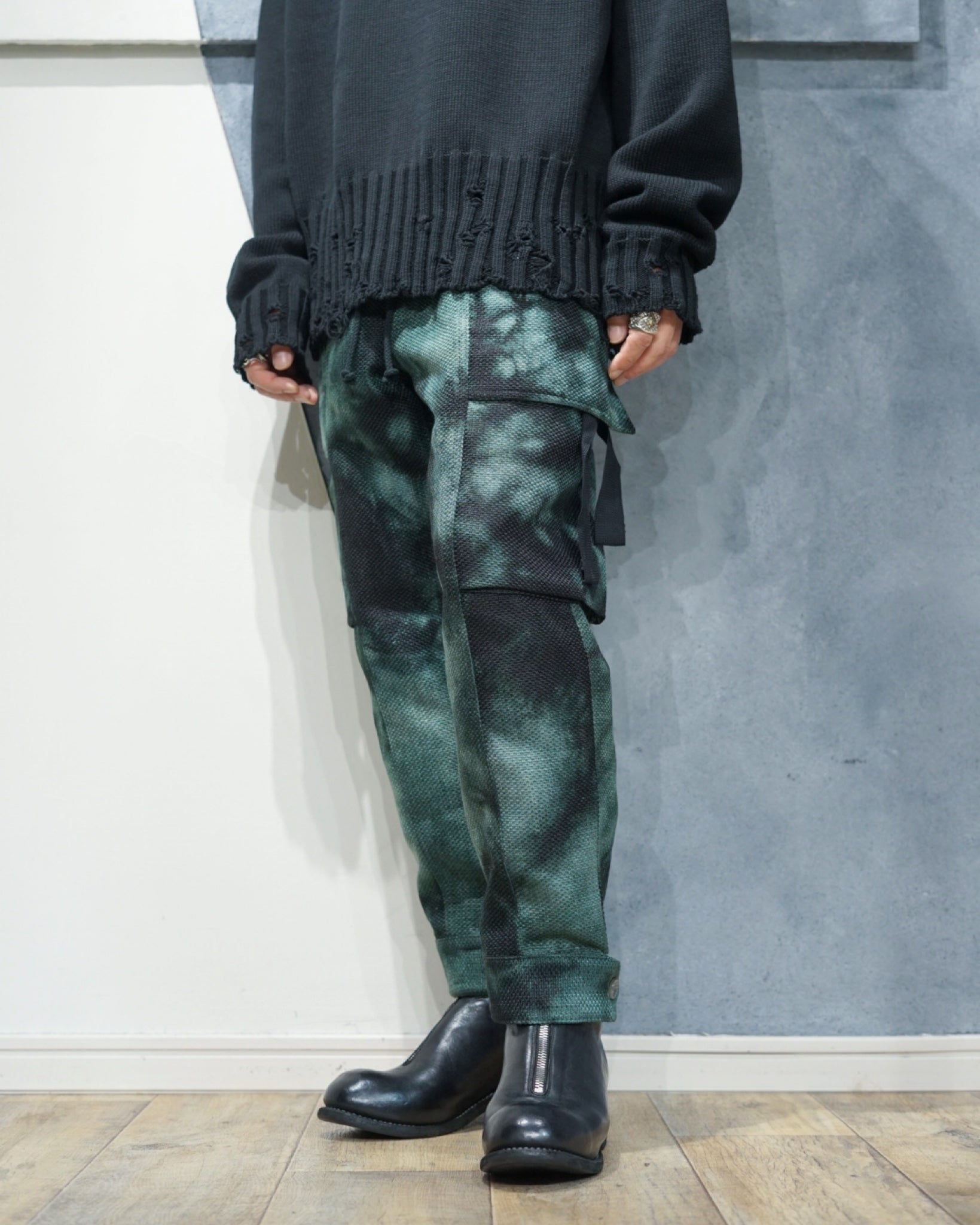 SONG FOR THE MUTE(ソングフォーザミュート)-TABBED CARGO PANTS -TIE 