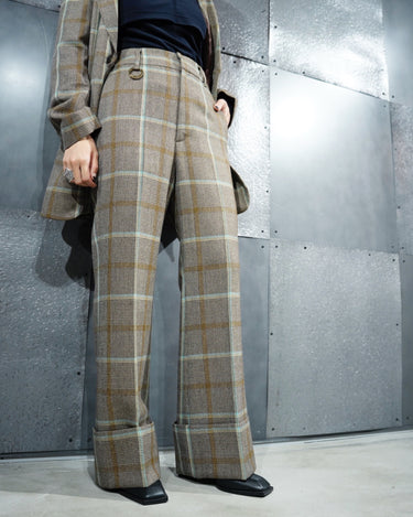 【TARO HORIUCHI】<BR>Glen Check<BR>Double pants