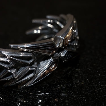 -Are you accepting orders-<br>[Natural Instinct]<br>"ICE BLAZE-WREATH-SMOKY QUARTZ" Bangle (Ni-B-17)