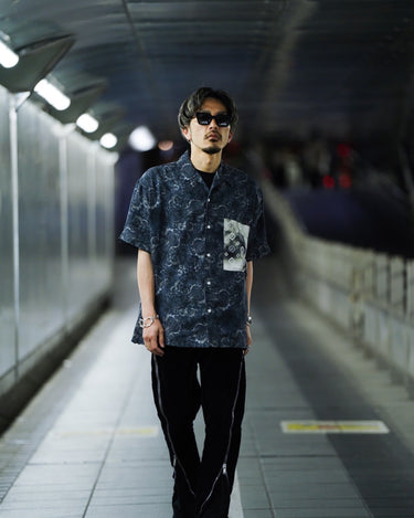 【DESTIN】<br>for Amanojak.<br>"MALIBU"<br>stone wash & bleached<br>SILK SHIRTS