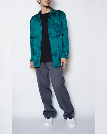 【08sircus】<br>ビンテージサテン<br>ハーフトーン<br>レイヤードシャツ