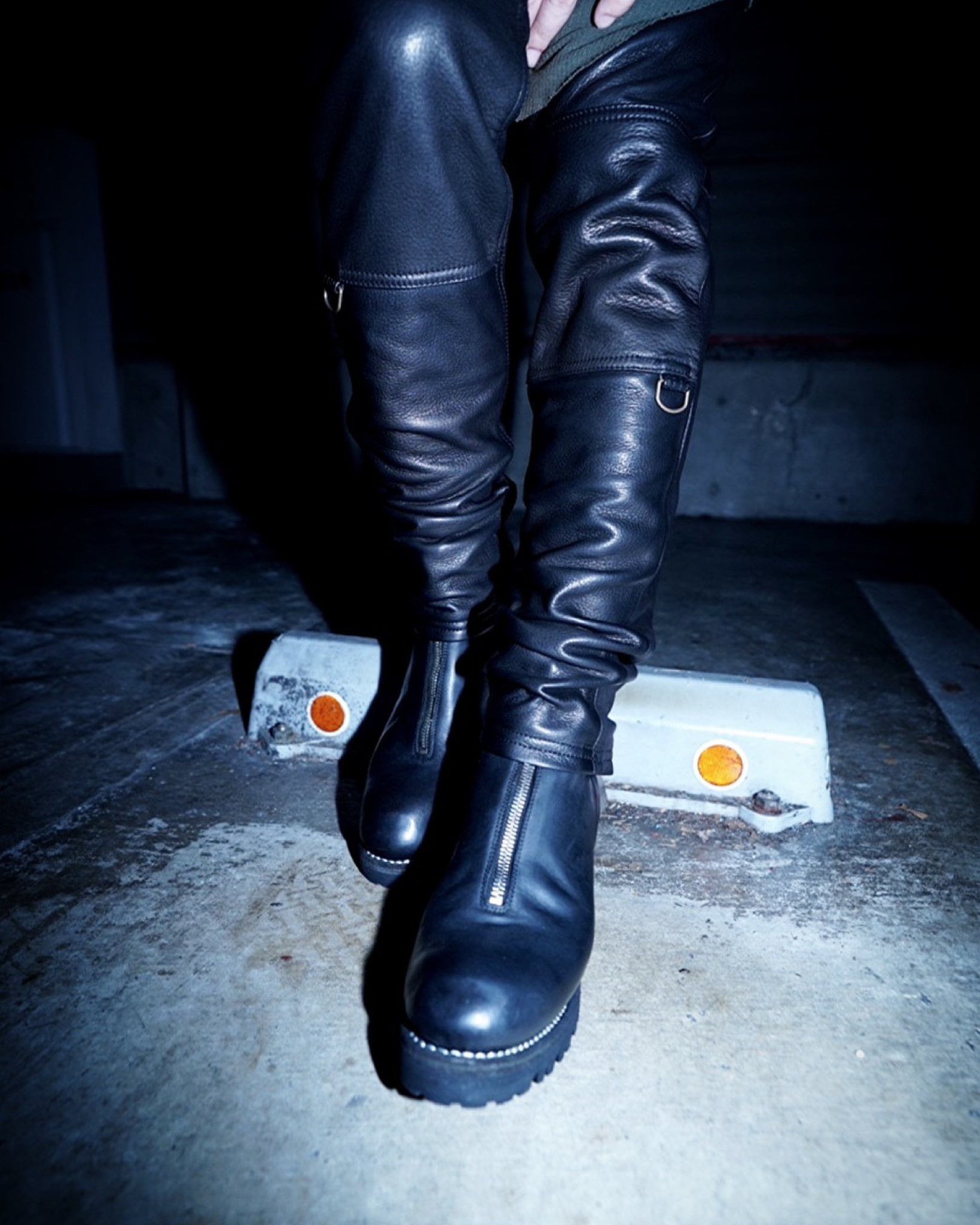 GUIDI グイディ フロントジップブーツ 塗れる PL1 BLK 40