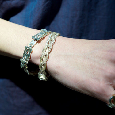 [Garden of Eden]<br>Narrow double buckle bracelet