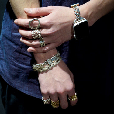 [Garden of Eden]<br>Wide double buckle bracelet