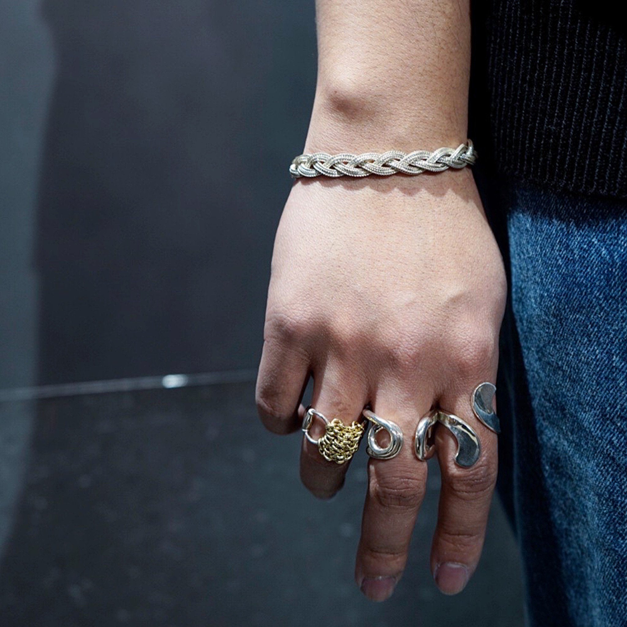GARDEN OF EDEN-SAFETY PIN WIDE RING-Amanojak