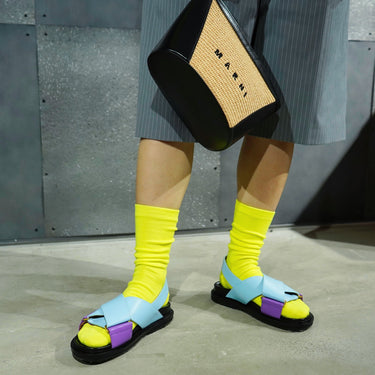 【MARNI】<br>バイカラー<br>フスベットサンダル