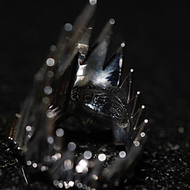 【NATURAL INSTINCT】<br>"ICE BLAZE SMOKY"リング (NI-R-13)