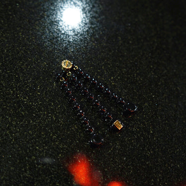 [MARNI]<br> 3 line<br>Crystal earrings