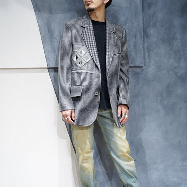 【SONG FOR THE MUTE】MIRROR BLAZER -HOUNDTOOTH-
