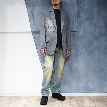 【SONG FOR THE MUTE】MIRROR BLAZER -HOUNDTOOTH-